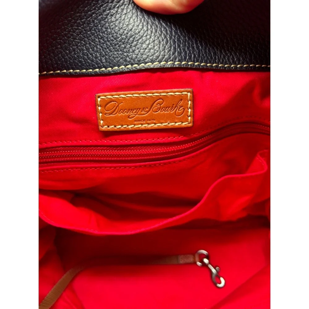 Dooney & Bourke Pebble Grain Lock Blue Shoulder Bag Purse Handbag Dust Bog‎ EUC